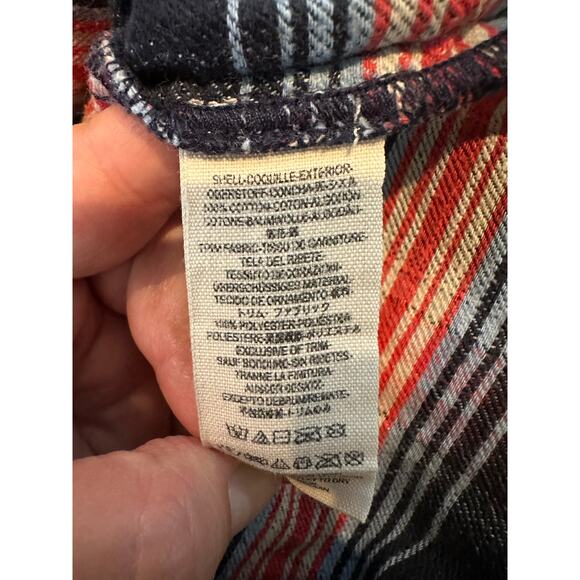 Free People Little Bit of Sugar Plaid Sequin Flannel Top Size Medium Streetwear - Picture 7 of 10